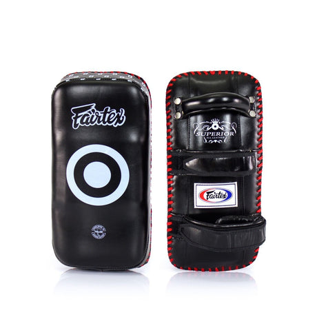 Fairtex KPLS2 Superior Curved Kicks Pads - Leder - schwarz