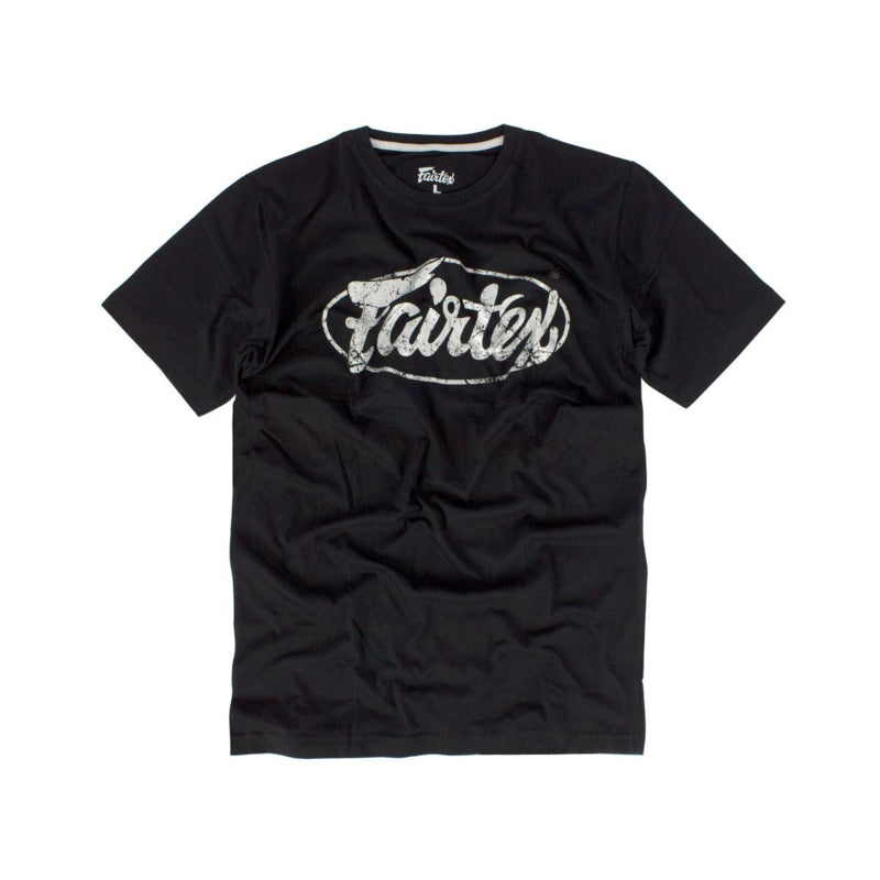 Fairtex TST148 Logo T-Shirt - Schwarz - Druck Silber