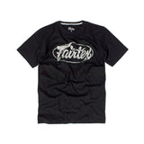 Fairtex TST148 Logo T-Shirt - Schwarz - Druck Silber