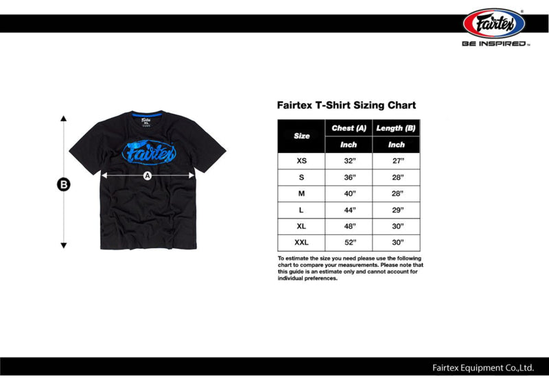 Fairtex TST148 Logo T-Shirt - Schwarz - Druck Silber