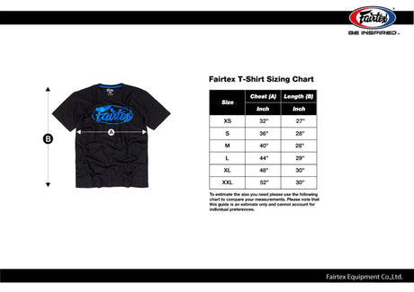 Fairtex TST148 Logo T-Shirt - Schwarz - Druck Silber