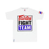 Fairtex Fight Team T-Shirt - Weiß - Druck Rot/Schwarz/Blau