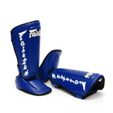 Fairtex SP7 Twister - abnehmbare Fuß- und Schienbeinschützer - Blau