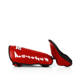 Fairtex SP7 Twister - abnehmbare Fuß- und Schienbeinschoner - Rot