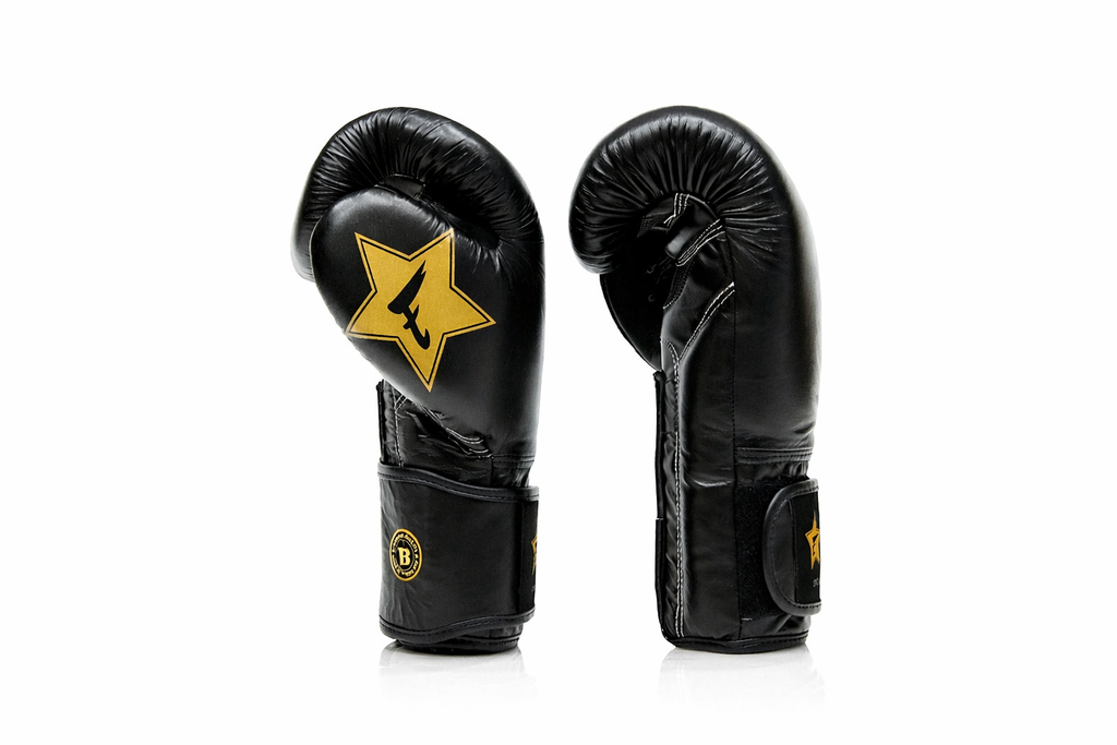 Booster X Fairtex Boxhandschuhe - BG V2 - Echtes Leder - Schwarz/Gold