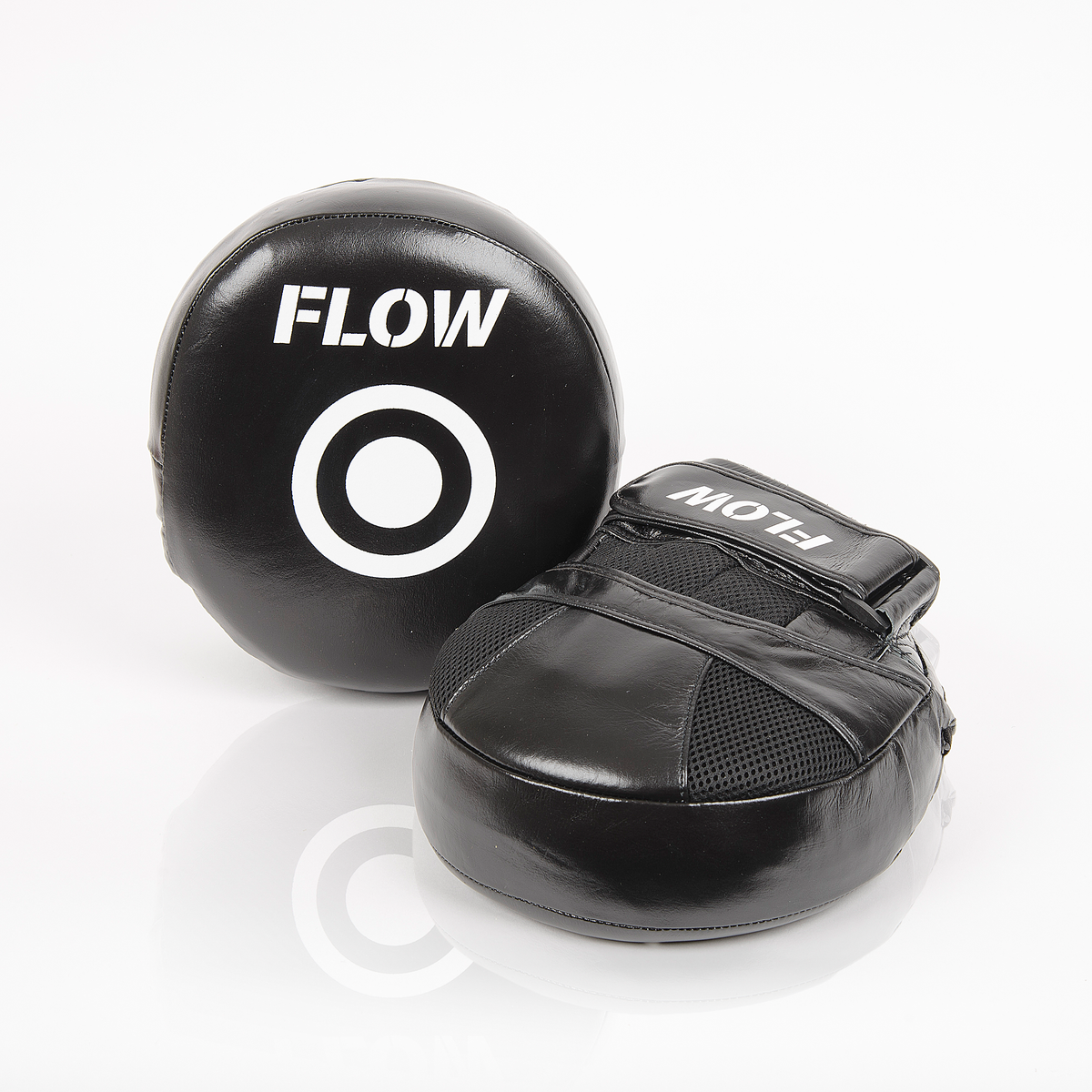 Flow Airmitts - Paar - Echt leer - Zwart/Wit