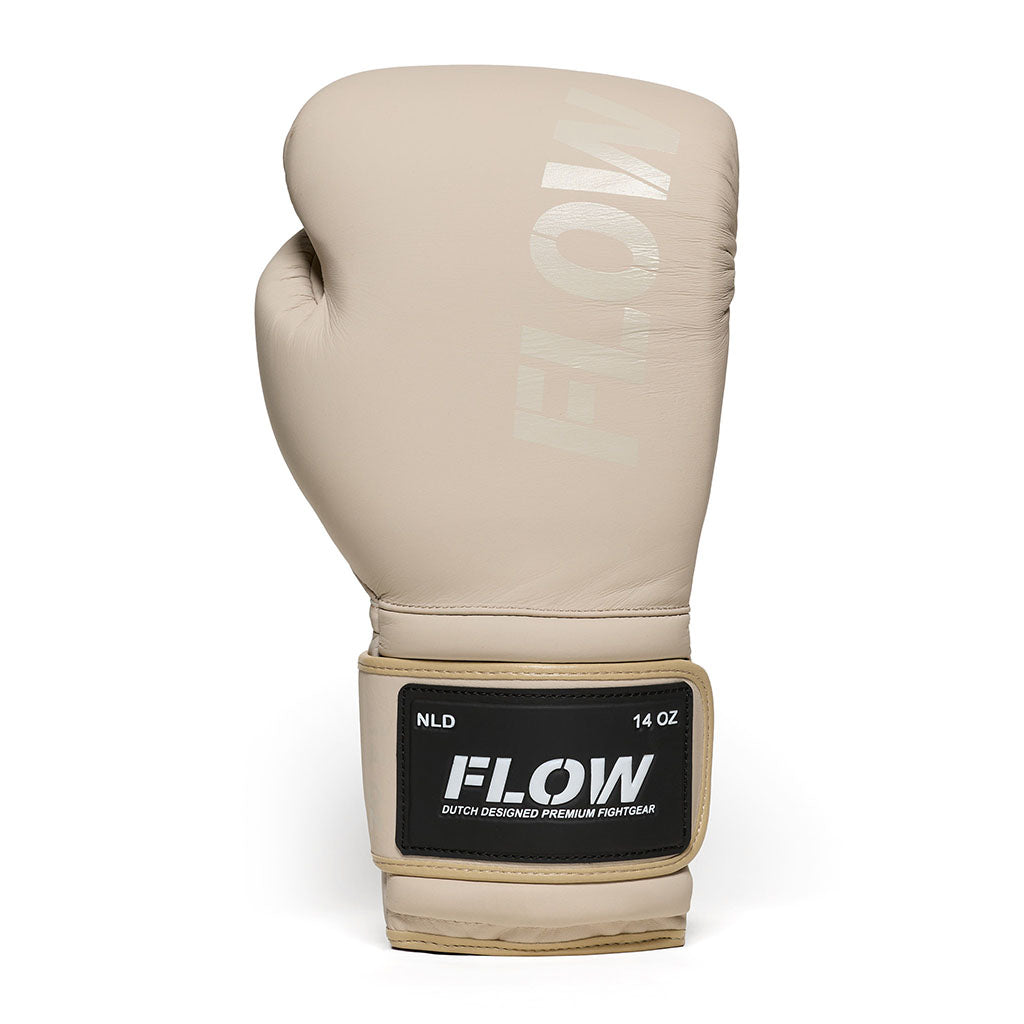 Flow - Challenge Boxhandschuhe - Echt Leder - Beige