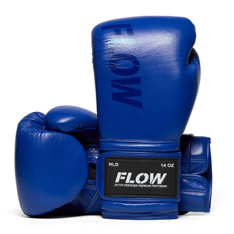 Flow - Challenge Boxhandschuhe - Echt Leder - Blau
