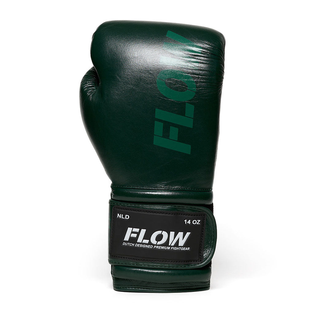 Flow - Challenge Boxhandschuhe - Echt Leder - Dunkelgrün