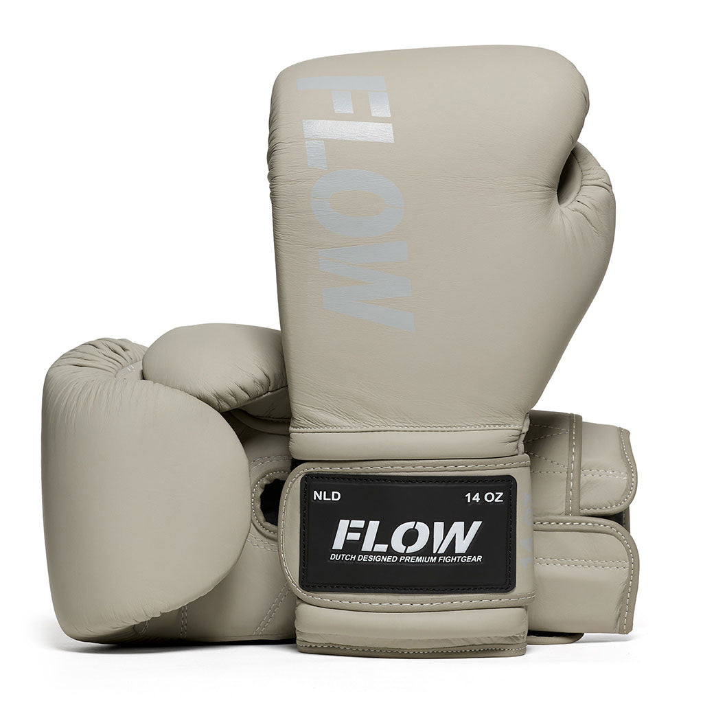 Flow - Challenge Boxhandschuhe - Echt Leder - Grau