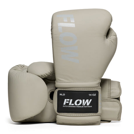 Flow - Challenge Boxhandschuhe - Echt Leder - Grau