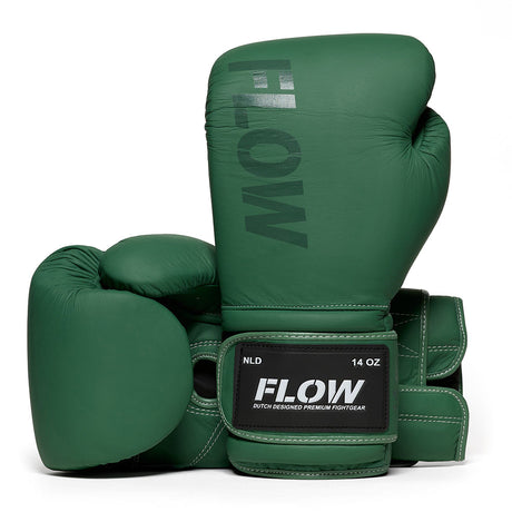 Flow - Challenge Boxhandschuhe - Echt Leder - Grün