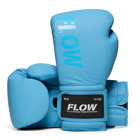 Flow - Challenge Boxhandschuhe - Echt Leder - Hellblau