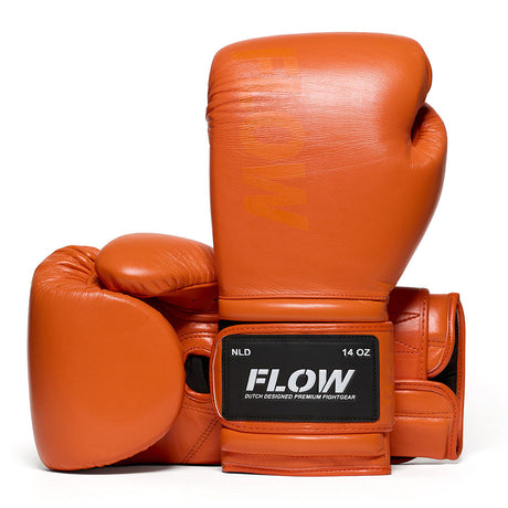 Flow - Challenge Boxhandschuhe - Echt Leder - Orange