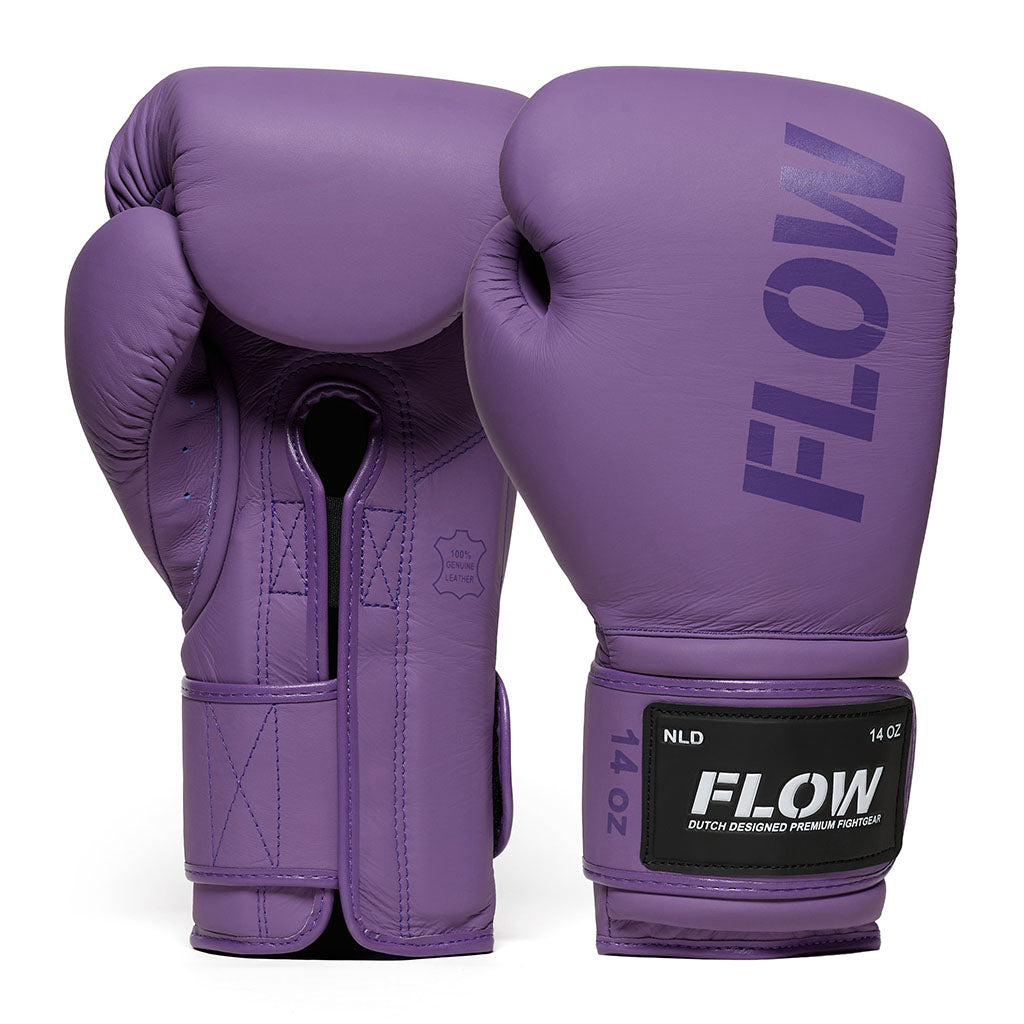 Flow - Challenge Boxhandschuhe - Echt Leder - Lila