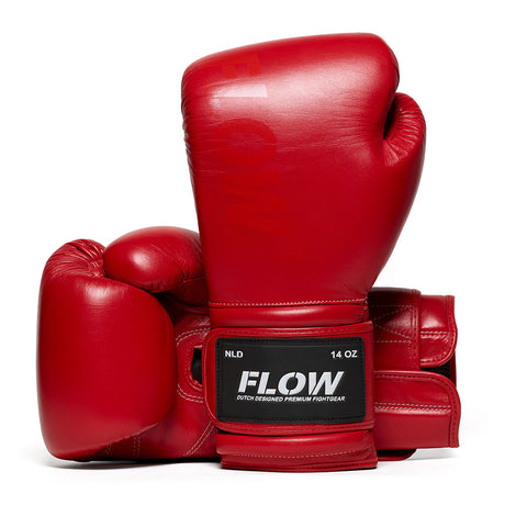 Flow - Challenge Boxhandschuhe - Echt Leder - Rot