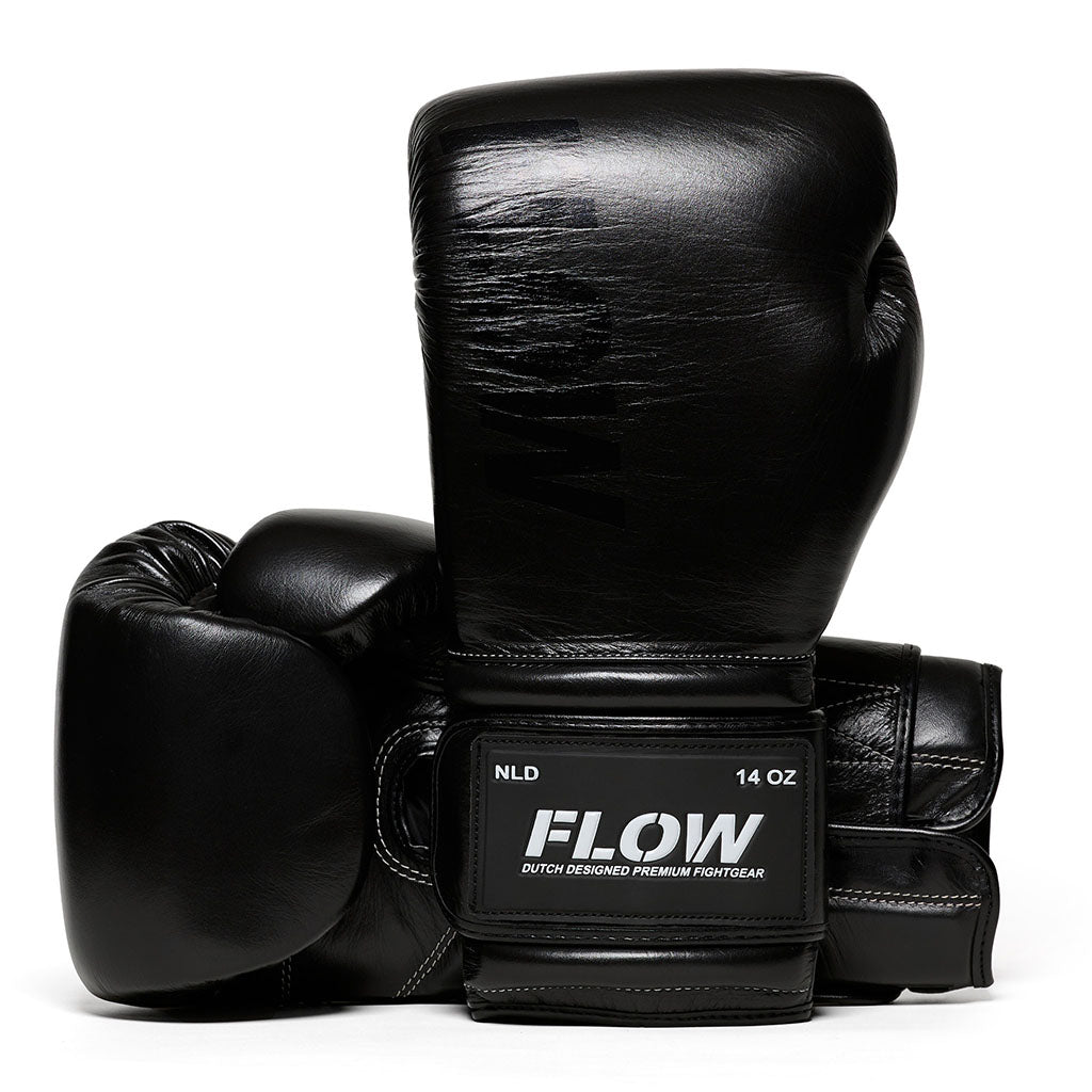 Flow - Challenge Boxhandschuhe - Echt Leder - Schwarz