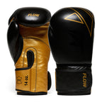 Flow Progress Boxhandschuhe - Schwarz/Gold Rindsleder