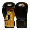 Flow Progress Boxhandschuhe - mehrlagiger Schaum - Schwarz/Gold Rindsleder
