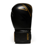 Flow Progress Boxhandschuhe - mehrlagiger Schaum - Schwarz/Gold Rindsleder