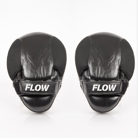 Flow Focus Mitts zwart/wit – gesloten vingers, mesh en klittenbandsluiting