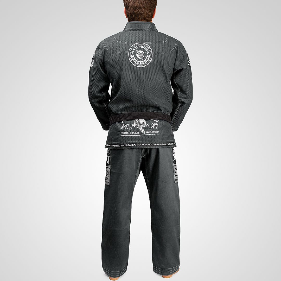 Hayabusa Goorudo 3 Gold Weave Jiu Jitsu Gi - Grau