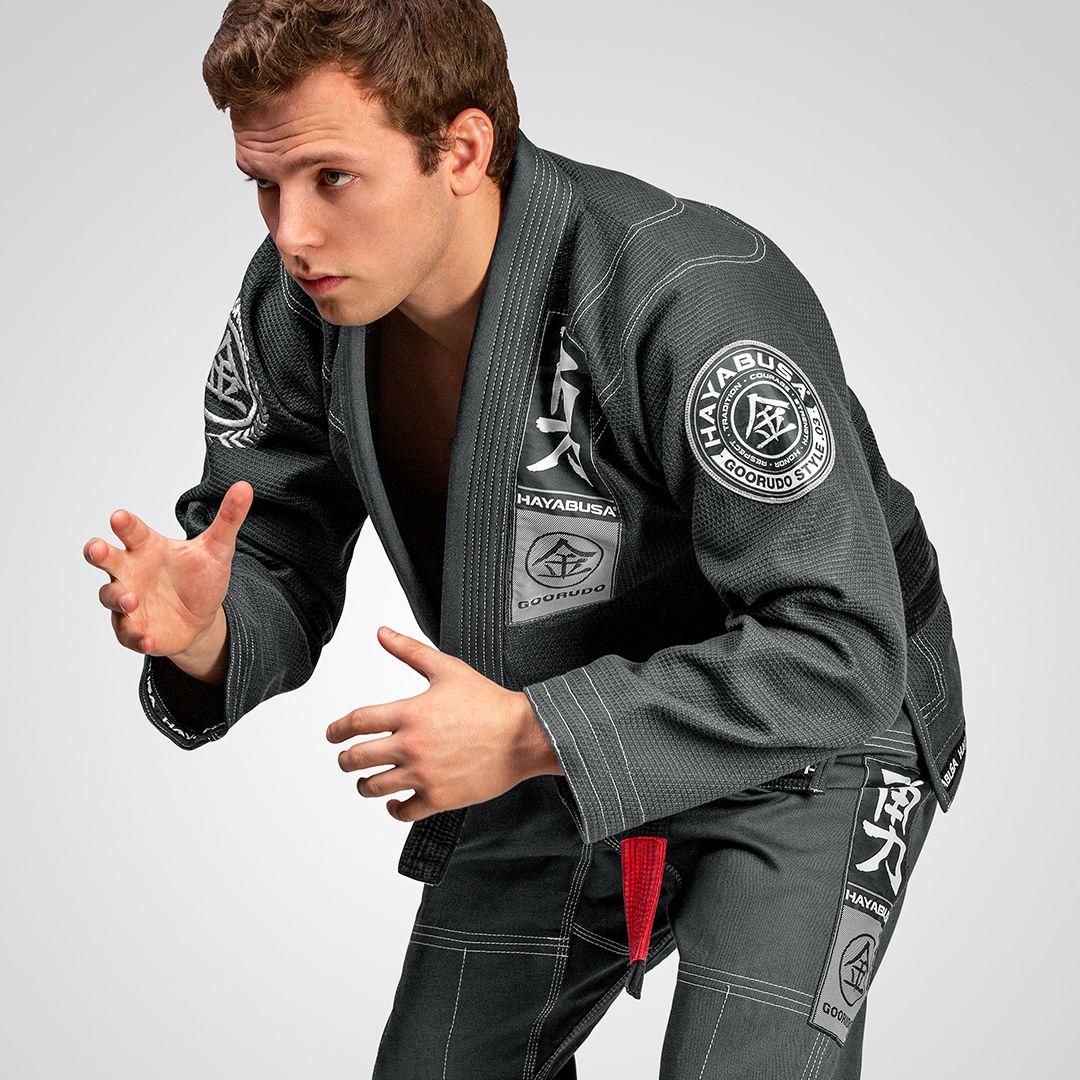 Hayabusa Goorudo 3 Gold Weave Jiu Jitsu Gi - Grau