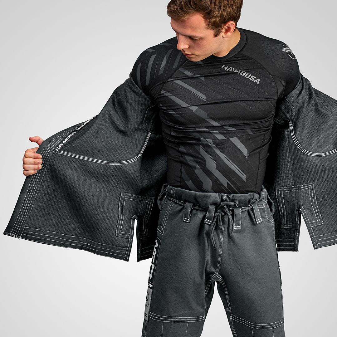 Hayabusa Goorudo 3 Gold Weave Jiu Jitsu Gi - Grau