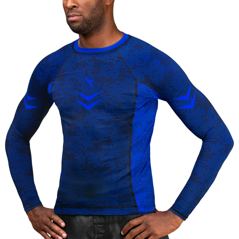 Hayabusa Arrow Ranked Langarm Rashguard - Blau