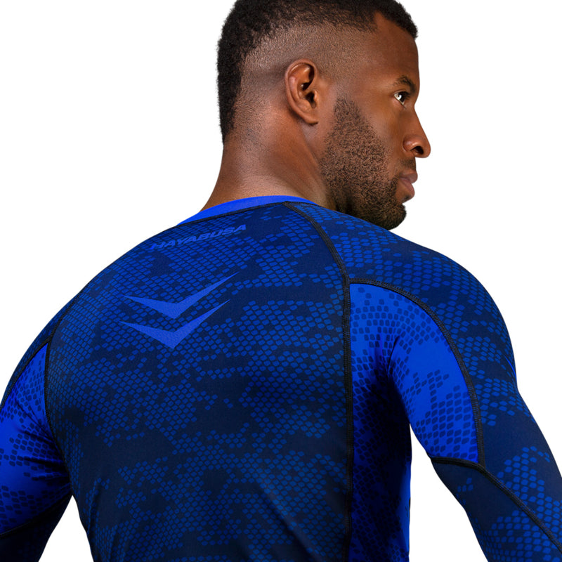 Hayabusa Arrow Ranked Langarm Rashguard - Blau
