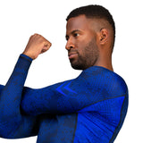 Hayabusa Arrow Ranked Langarm Rashguard - Blau