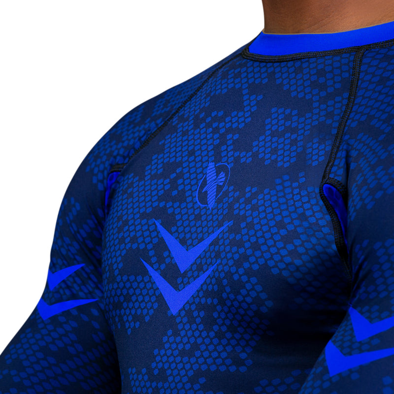 Hayabusa Arrow Ranked Langarm Rashguard - Blau
