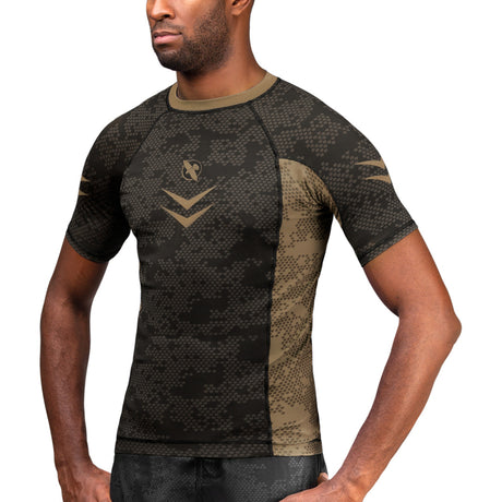 Hayabusa Arrow Ranked Kurzarm Rashguard - Braun