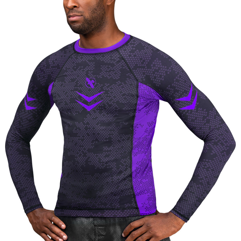 Hayabusa Arrow Ranked Langarm Rashguard - Lila