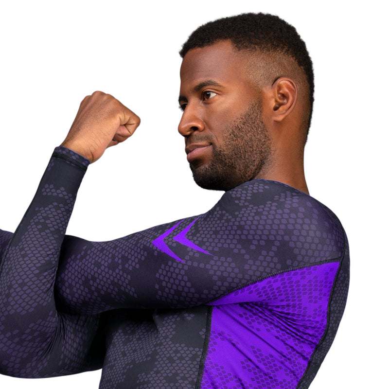 Hayabusa Arrow Ranked Langarm Rashguard - Lila