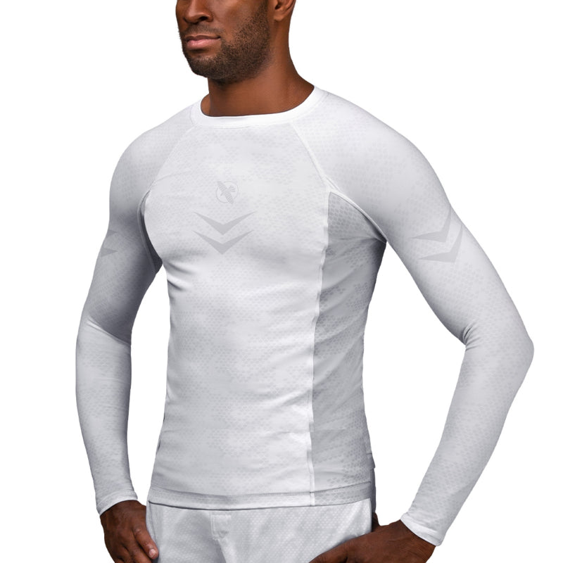 Hayabusa Arrow Ranked Langarm Rashguard - Weiß
