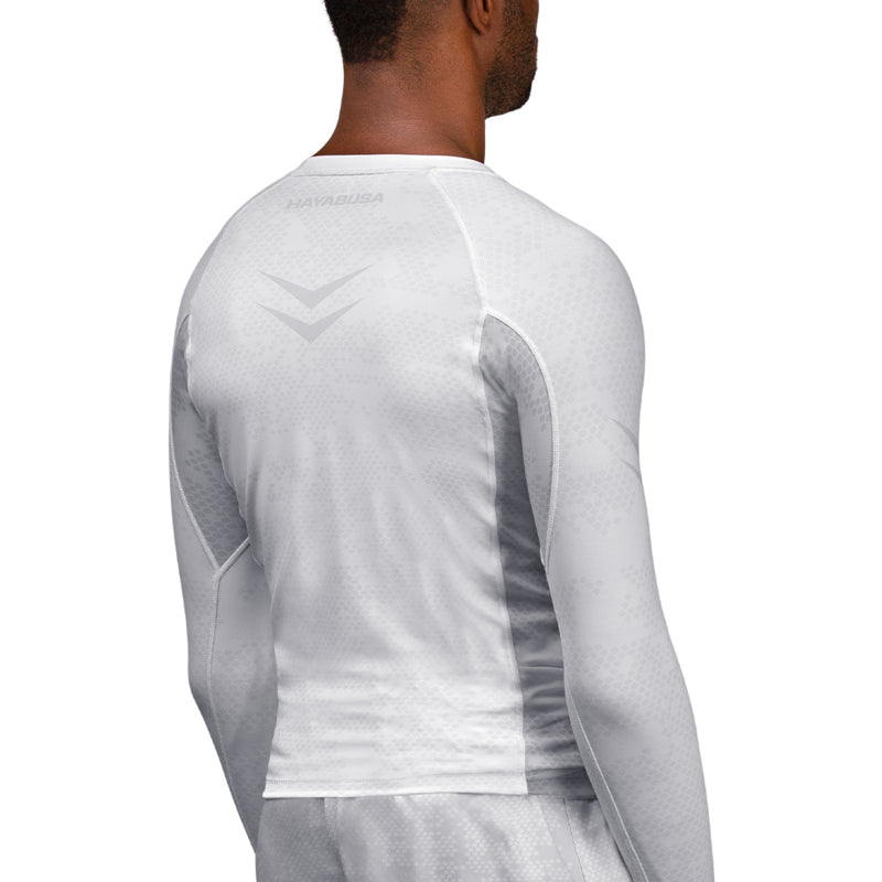 Hayabusa Arrow Ranked Langarm Rashguard - Weiß