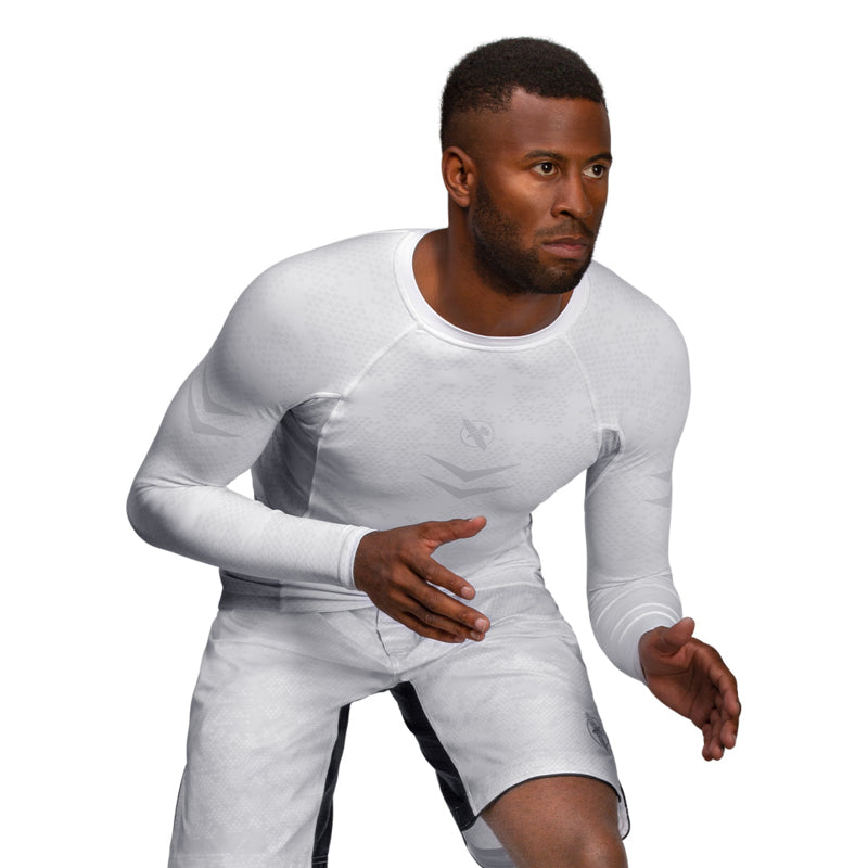 Hayabusa Arrow Ranked Langarm Rashguard - Weiß