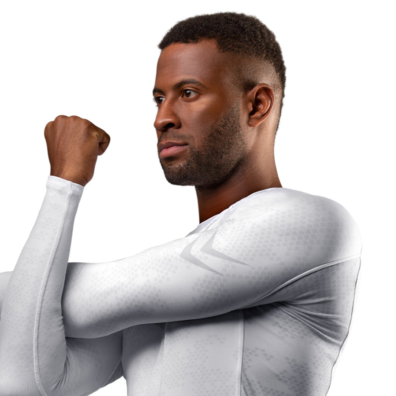 Hayabusa Arrow Ranked Langarm Rashguard - Weiß