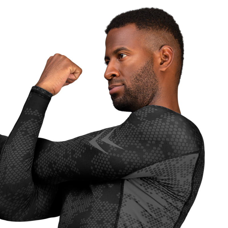 Hayabusa Arrow Ranked Langarm Rashguard - Schwarz