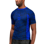 Hayabusa Arrow Ranked Kurzarm Rashguard - Blau