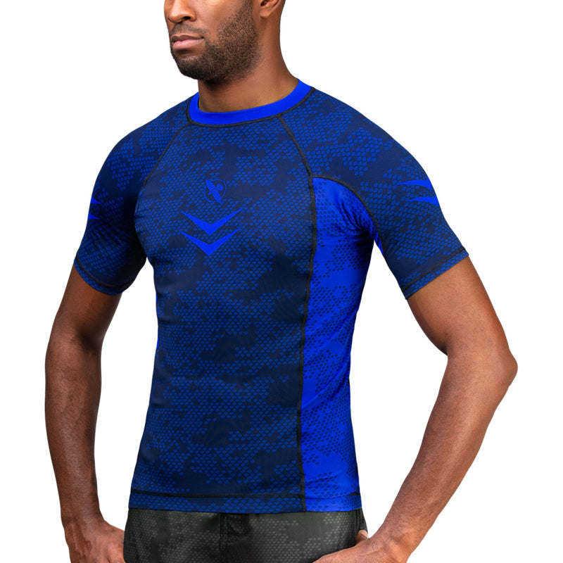 Hayabusa Arrow Ranked Kurzarm Rashguard - Blau
