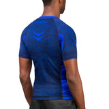 Hayabusa Arrow Ranked Kurzarm Rashguard - Blau