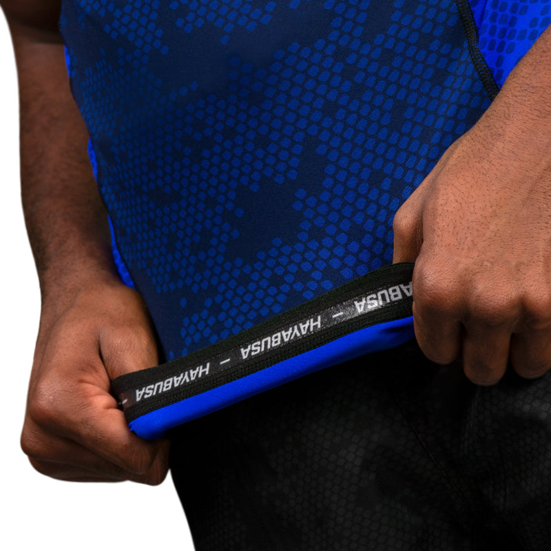 Hayabusa Arrow Ranked Kurzarm Rashguard - Blau