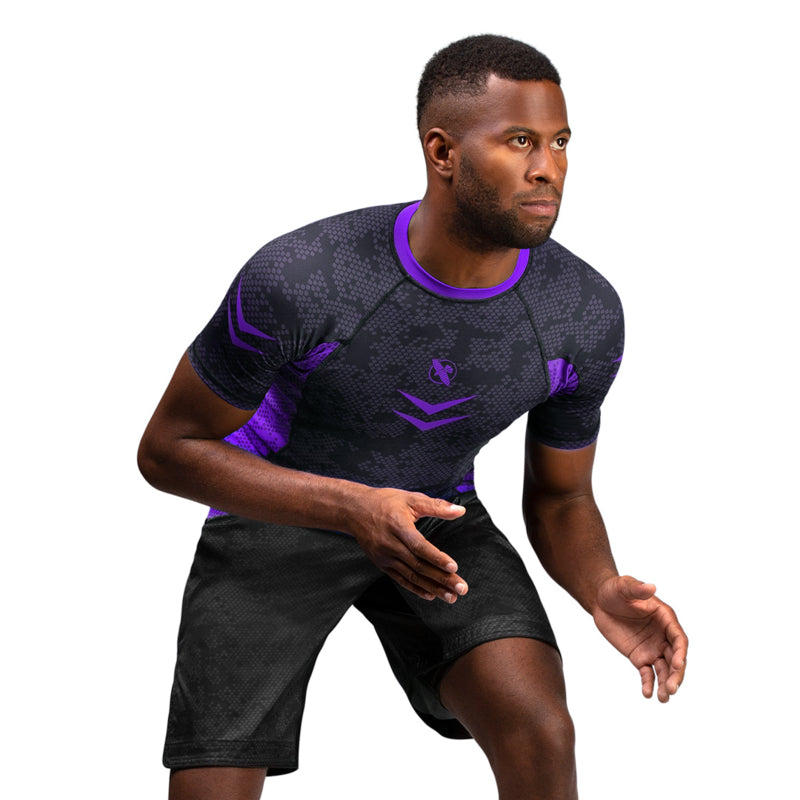 Hayabusa Arrow Ranked Kurzarm Rashguard - Lila