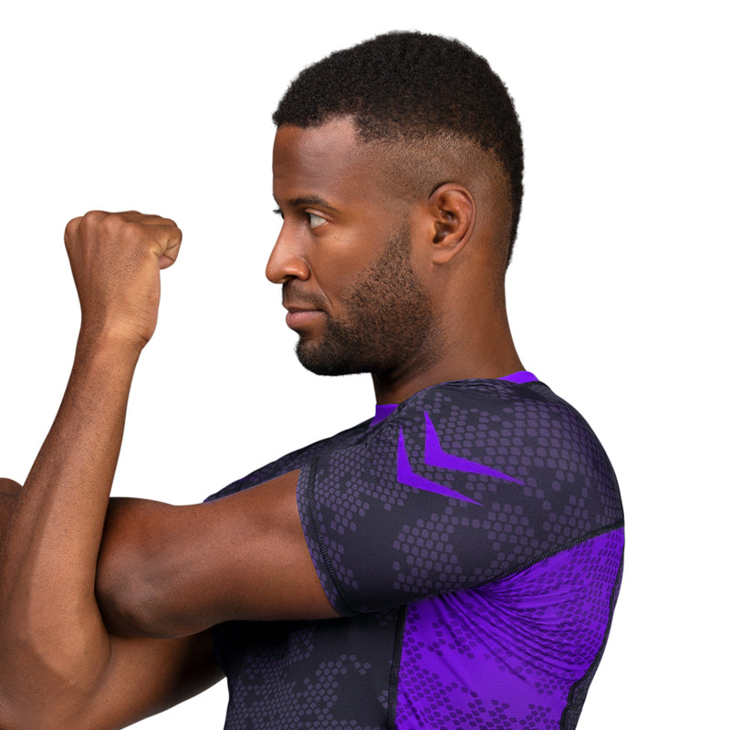 Hayabusa Arrow Ranked Kurzarm Rashguard - Lila