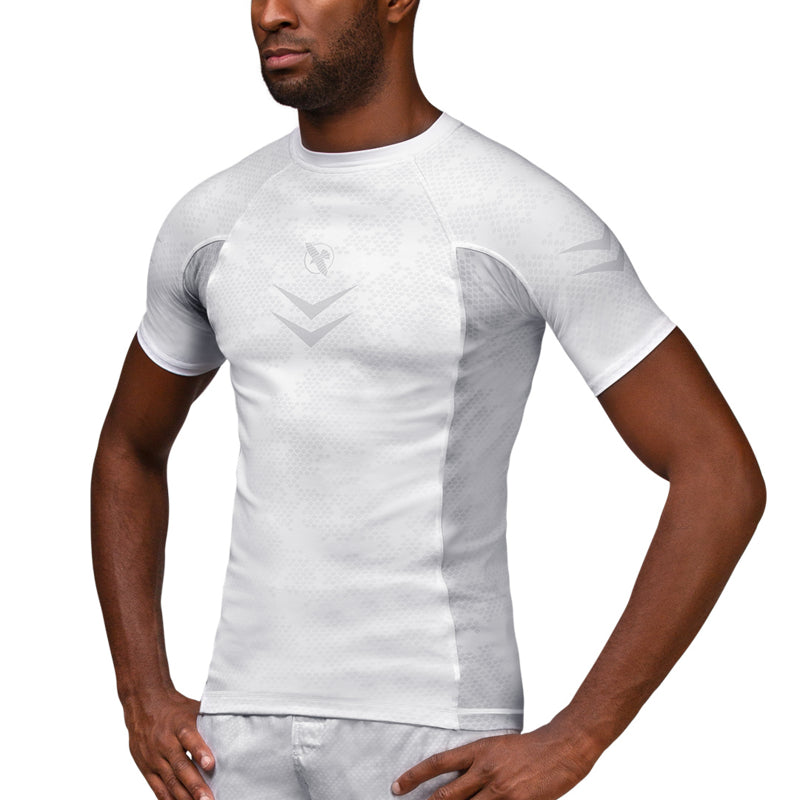 Hayabusa Arrow Ranked Kurzarm Rashguard - Weiß
