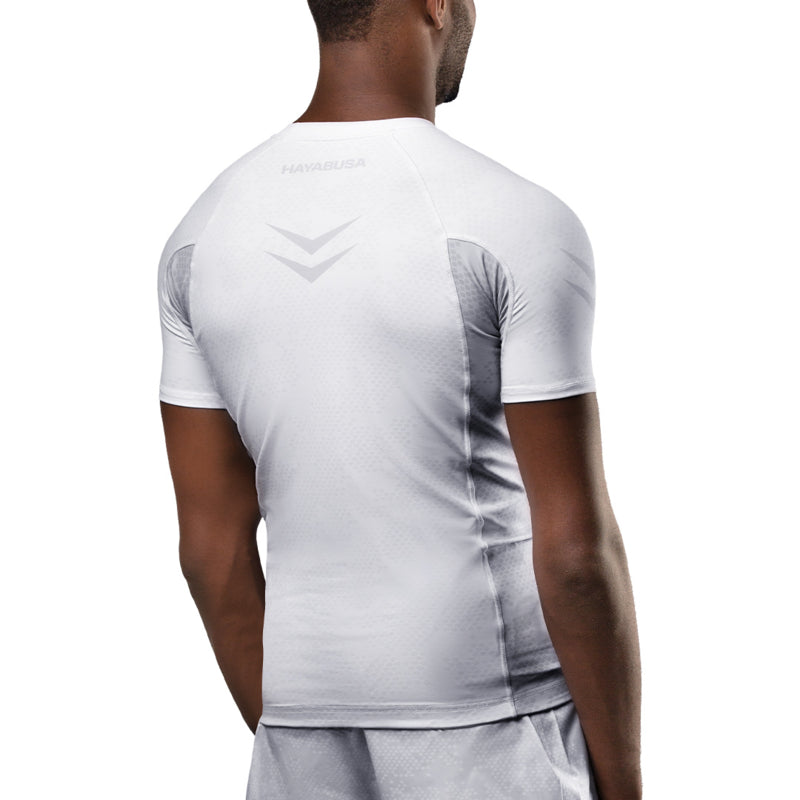 Hayabusa Arrow Ranked Kurzarm Rashguard - Weiß