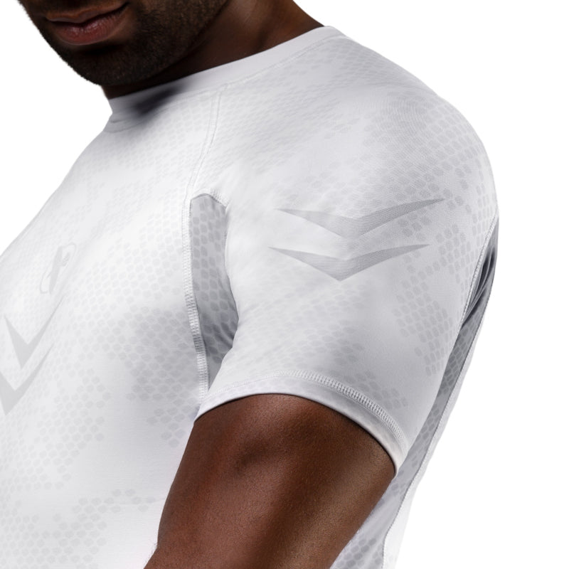 Hayabusa Arrow Ranked Kurzarm Rashguard - Weiß