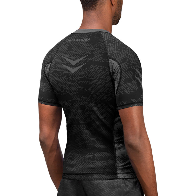 Hayabusa Arrow Ranked Kurzarm Rashguard - Schwarz